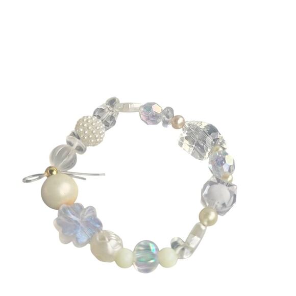 Star Disco Bezel Flower Clover Ball Bracelet - Picture 4 of 4